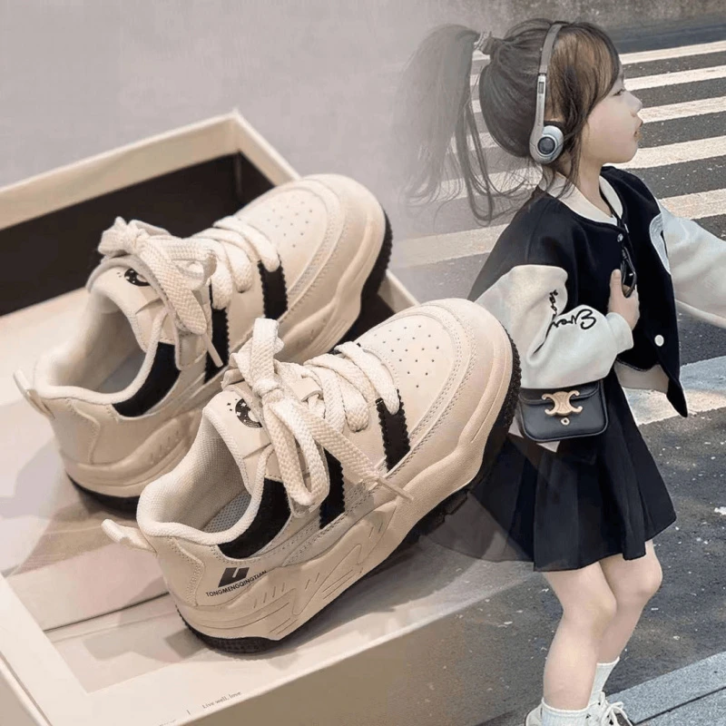 儿童童鞋女童男童春秋运动鞋板鞋小白鞋休闲透气百搭中大童韩版厚