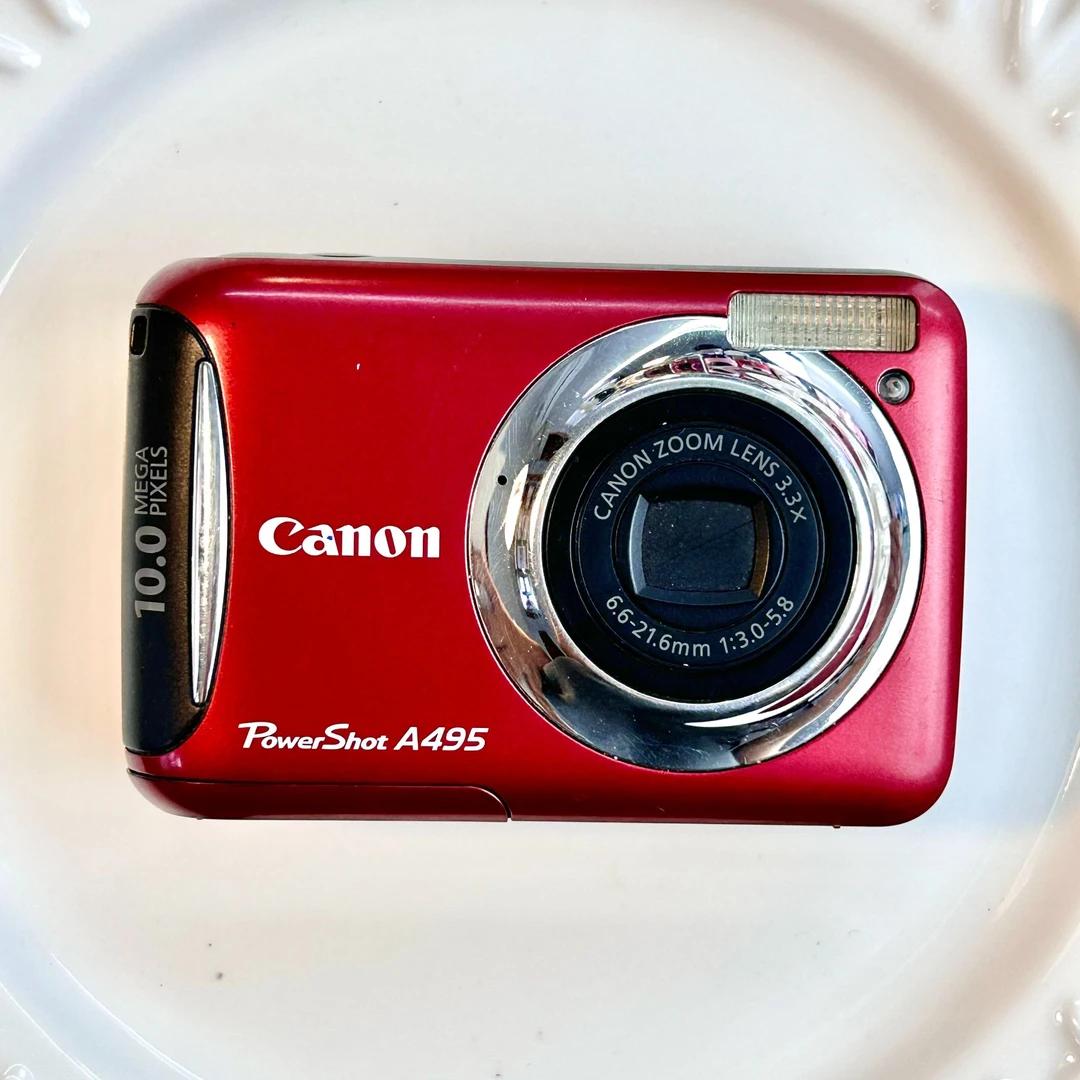 9新 Canon/佳能 A495 红色 1000w像素3.3倍光变 冷白皮氛围ccd