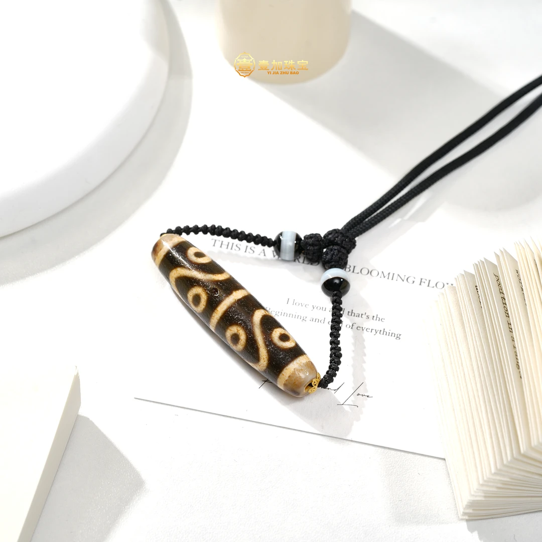 壹加师姐|手工设计金镶横版八y玛瑙项链多样性发一0138y