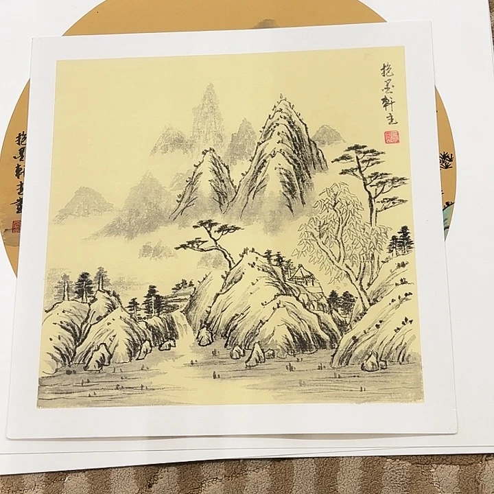 国画花鸟等图案50.50