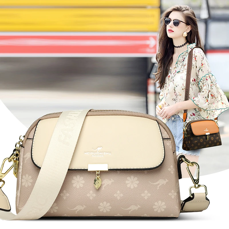 正品玫瑰袋鼠中年女士单肩包女2025新款百搭送妈妈婆婆百搭斜挎包
