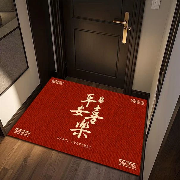 软硅藻泥防滑入户大门地垫脚垫进户门喜庆红色脚垫地垫进门垫家用