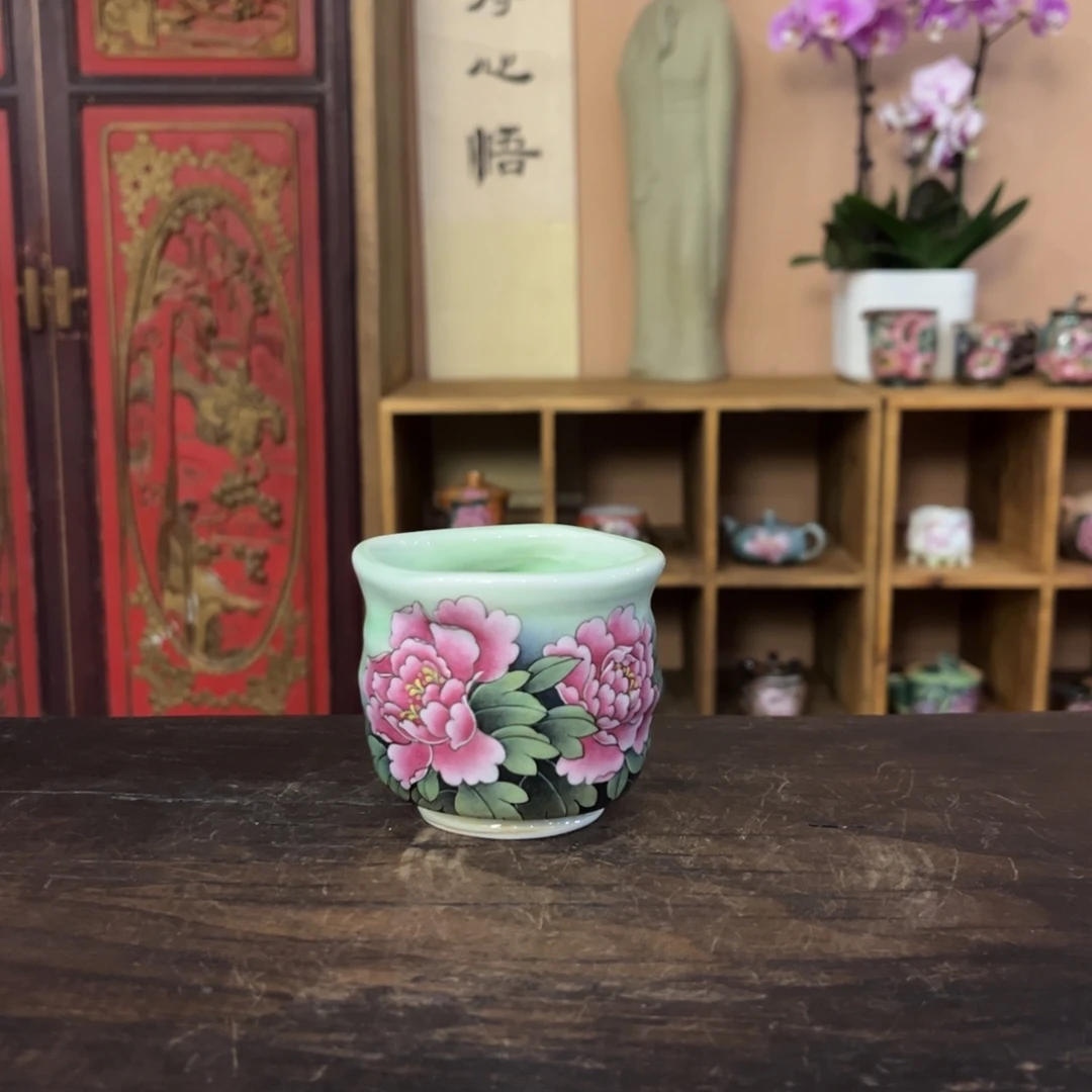 柴烧纯手工手绘陶瓷