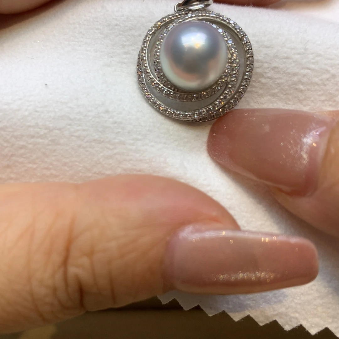 颈饰银S925镶嵌海水珍珠