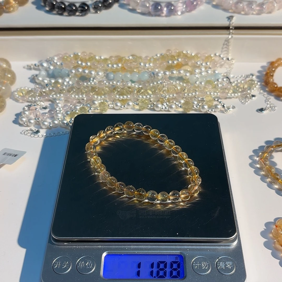 天然白水体金发晶7mm（克价28）