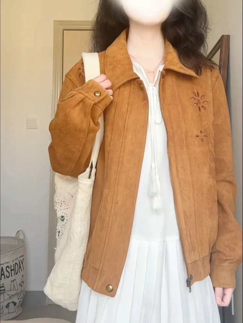 棕色美拉德复古独特漂亮短外套女秋季2025新款小个子巨好看的夹克