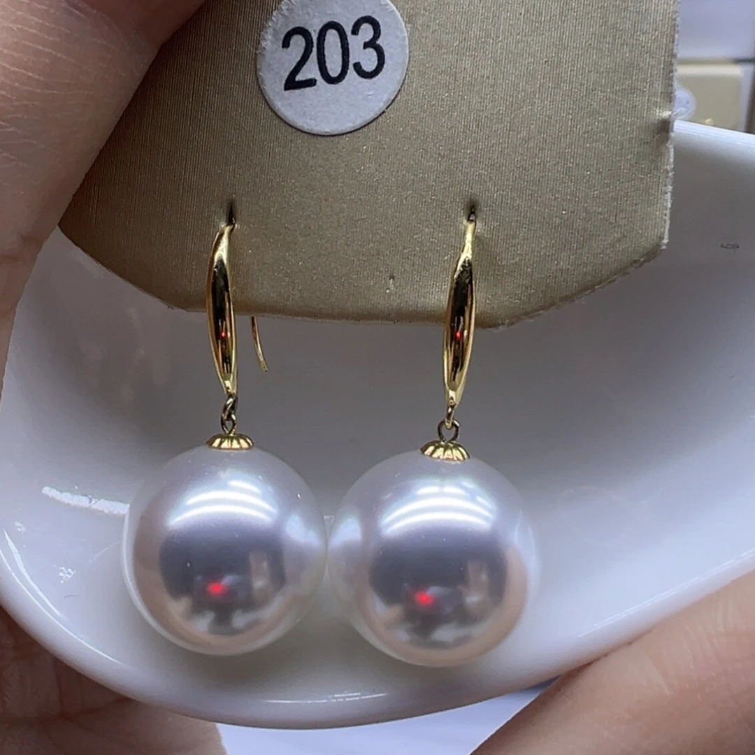 耳饰淡水珍珠18K金镶嵌