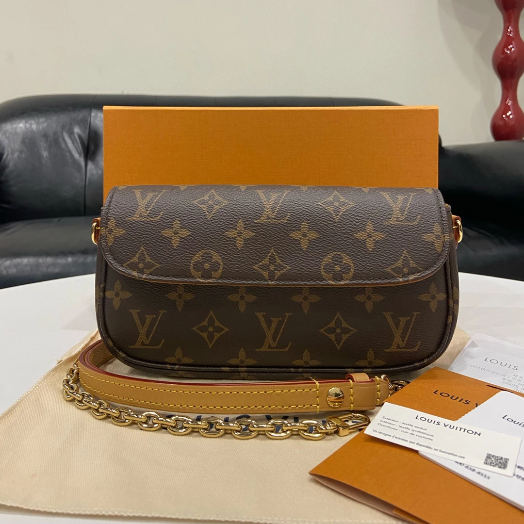 95新 LouisVuitton/路易威登 老花ivywoc腋下斜挎包
