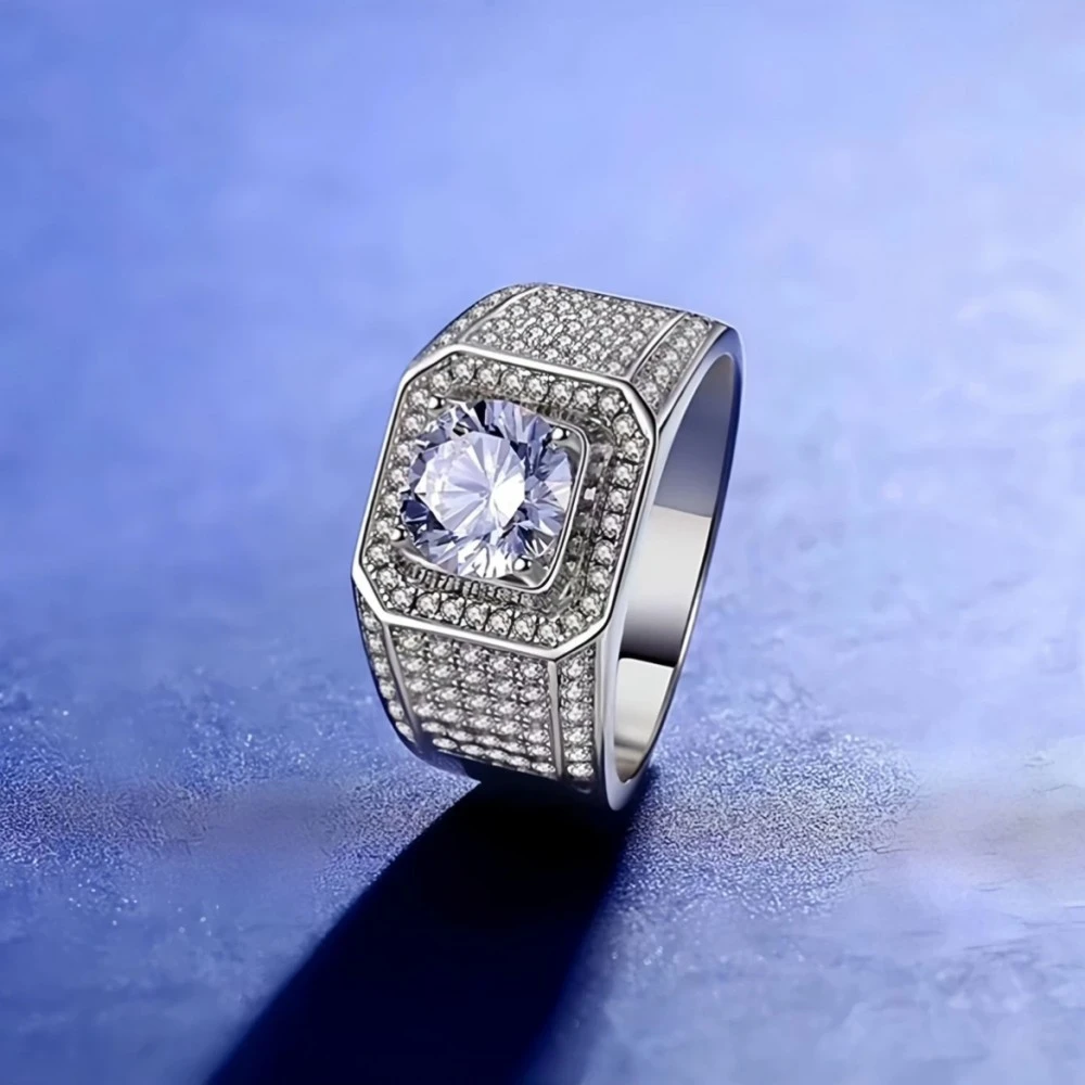 奢华满天星男戒奢华高端定制霸气戒指（36217）