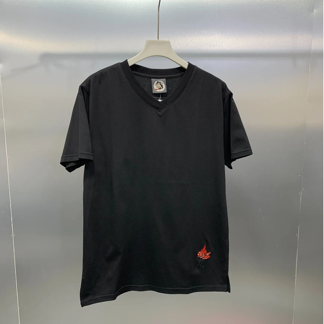 V09-71609-WOO夏季正面小刺绣印花时尚半袖