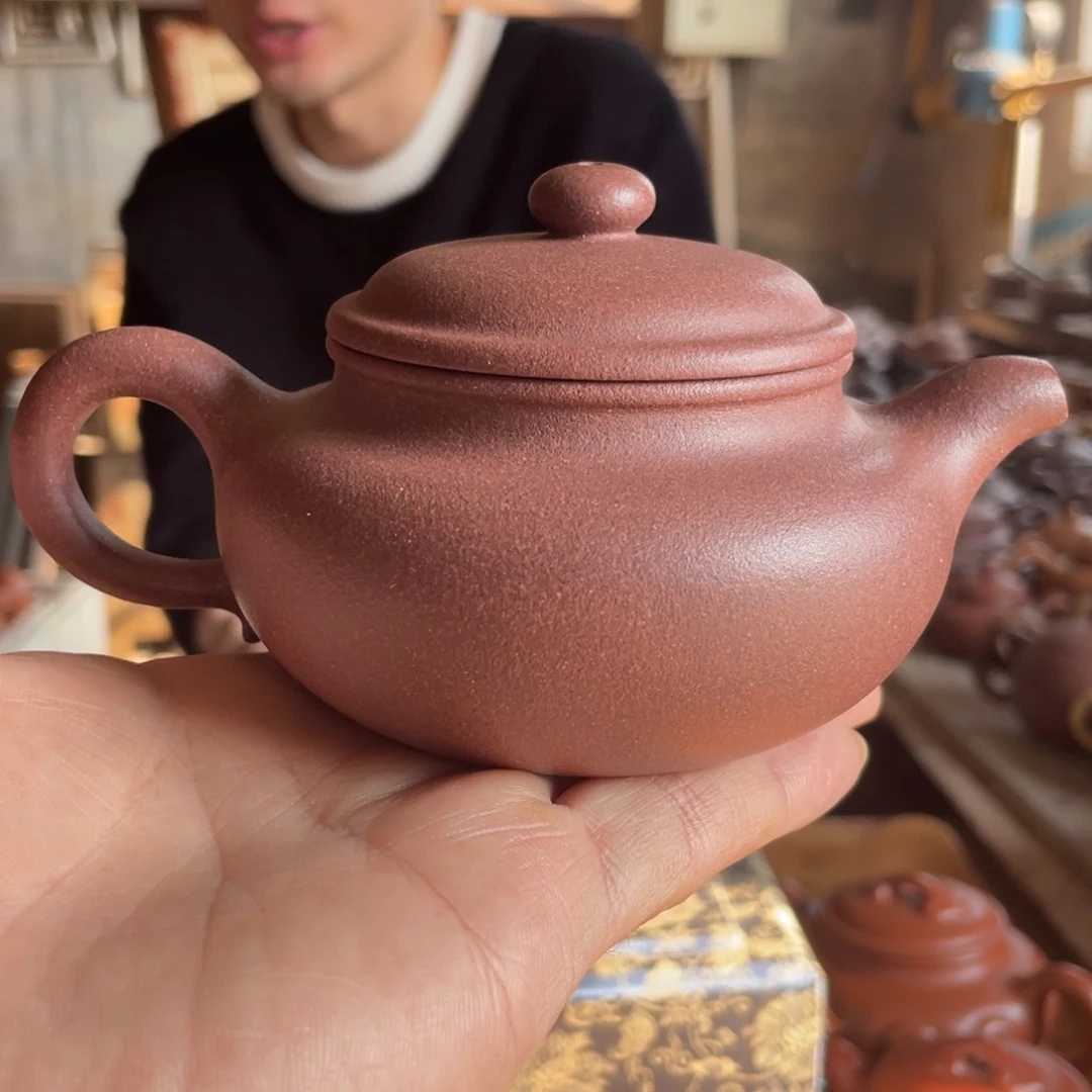 茶壶紫砂XL。 全砂天青泥。 仿古  200CC。全手工