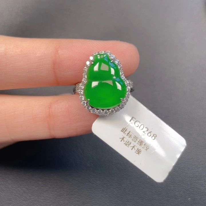 翡翠银S925镶嵌吊坠(不含链)