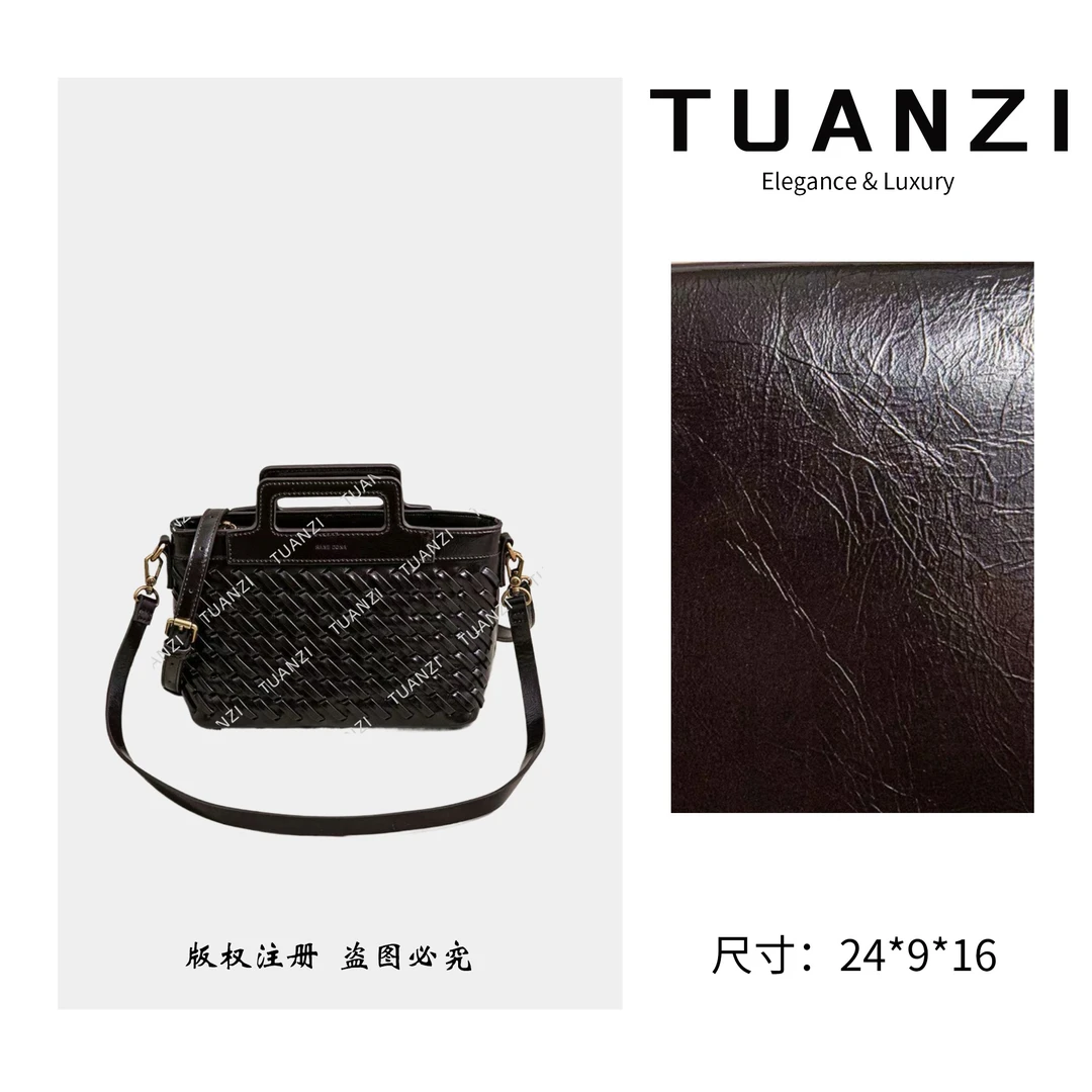 TUANZI『高端玩家』秋冬新款小众设计手提腋下包 SK-63022-乌木咖