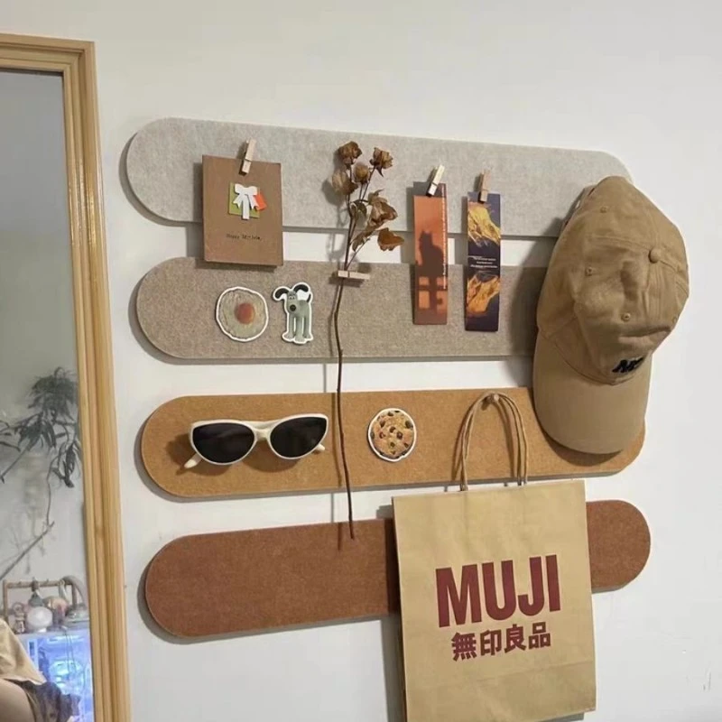 25新款ins照片墙毛毡板自粘拍立得钥匙首饰收纳墙店卧室墙面装饰