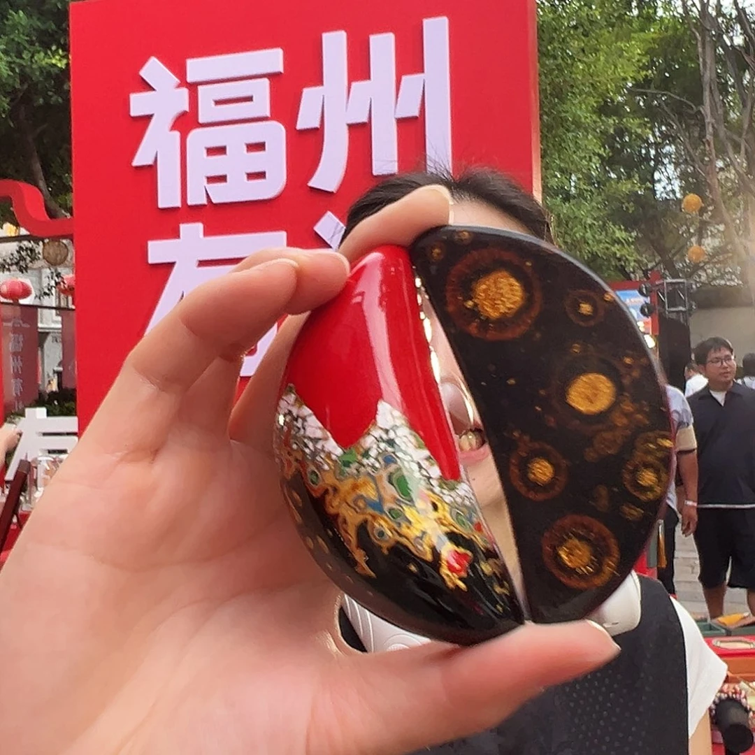 落霞彩圣杯非遗大漆