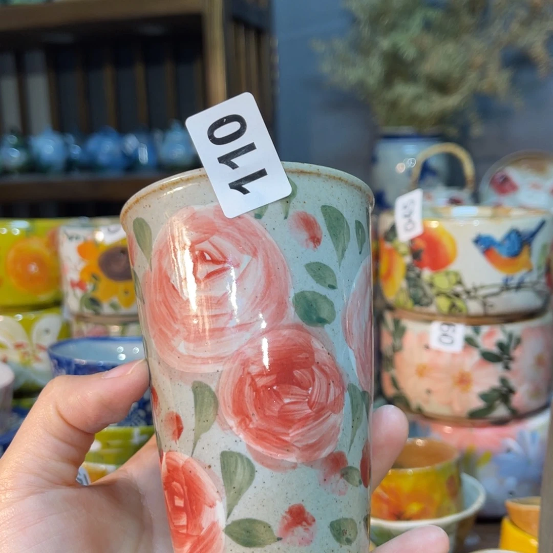 杯素浅陶瓷手工手绘