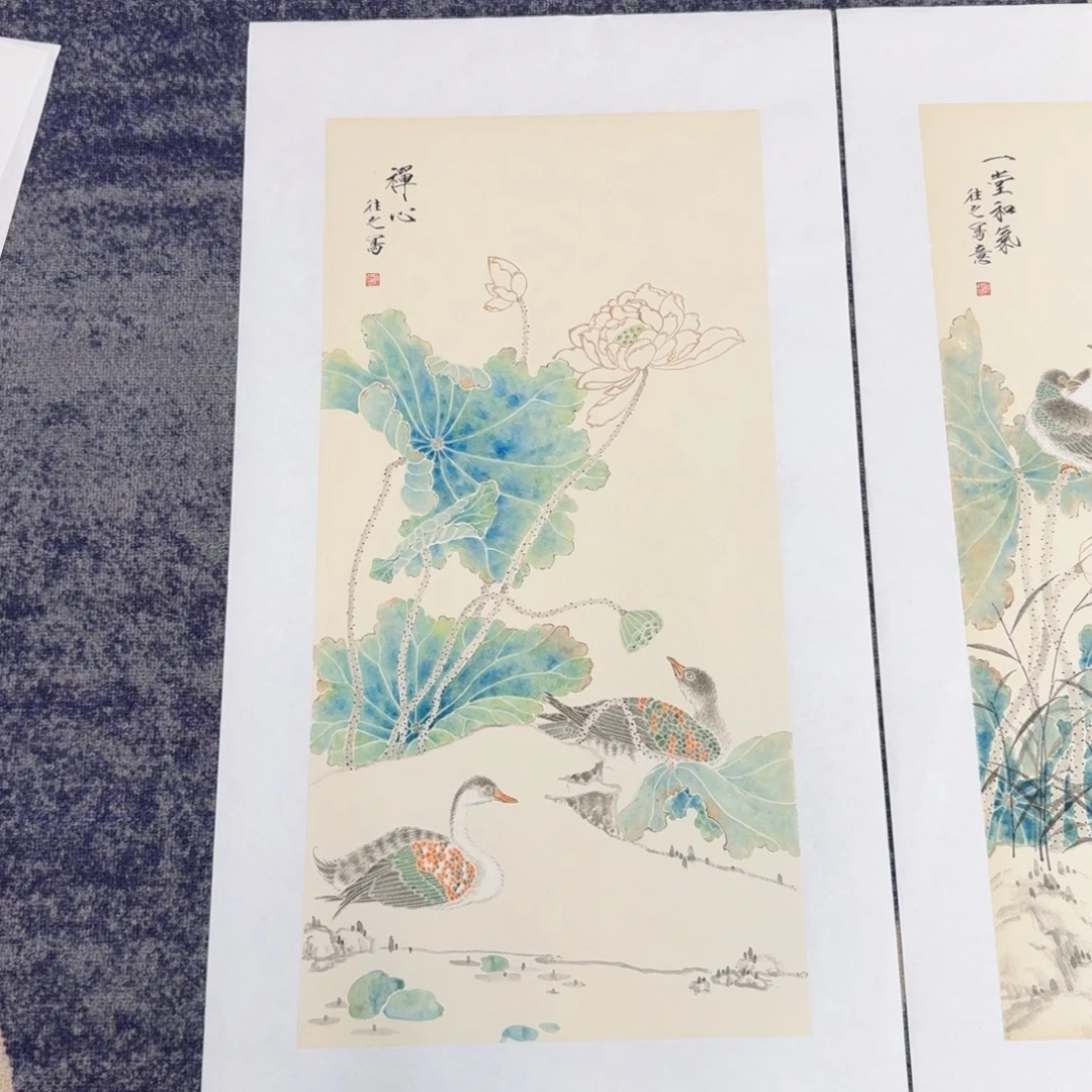 国画国画作品山水花鸟