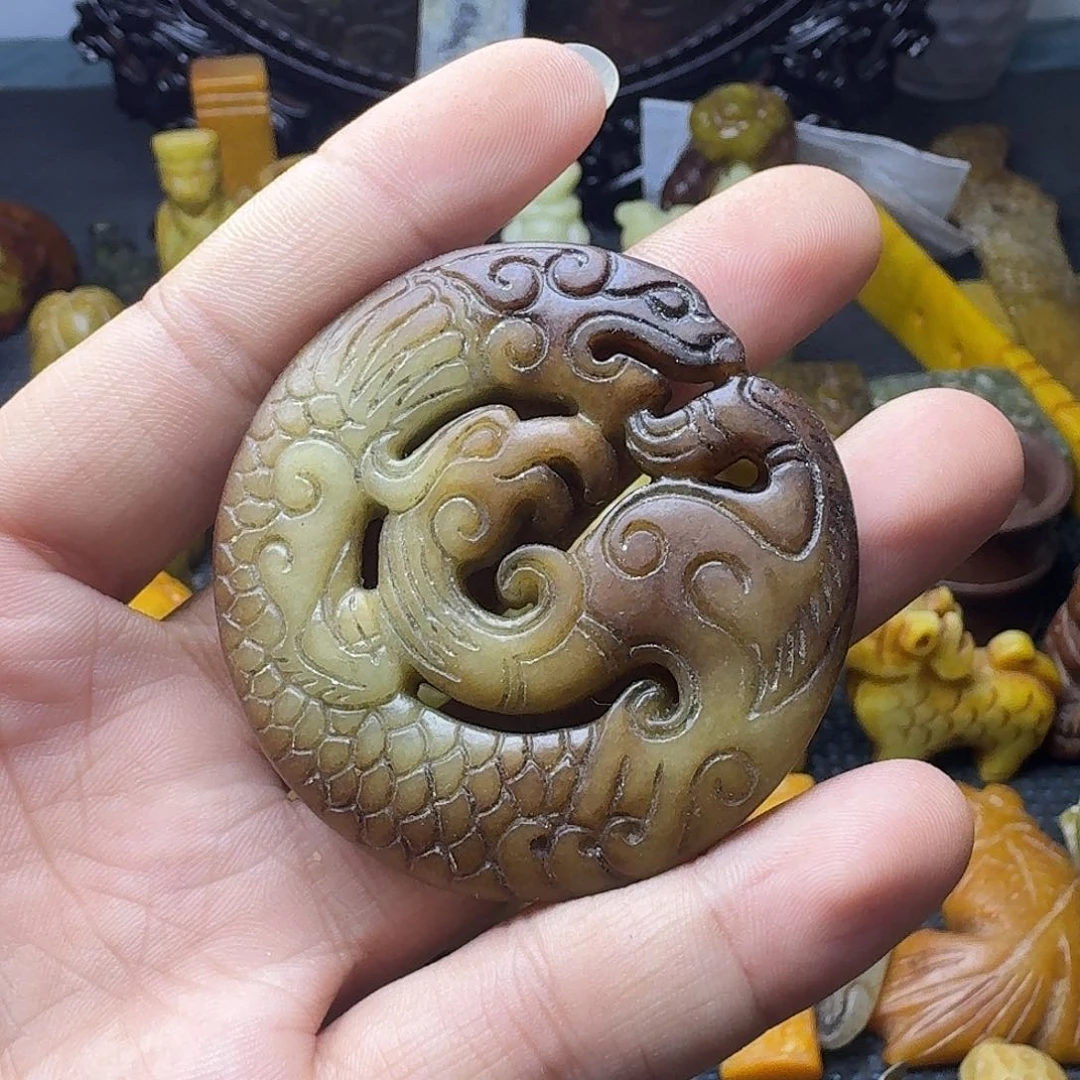 白玉菩提吊坠。。。