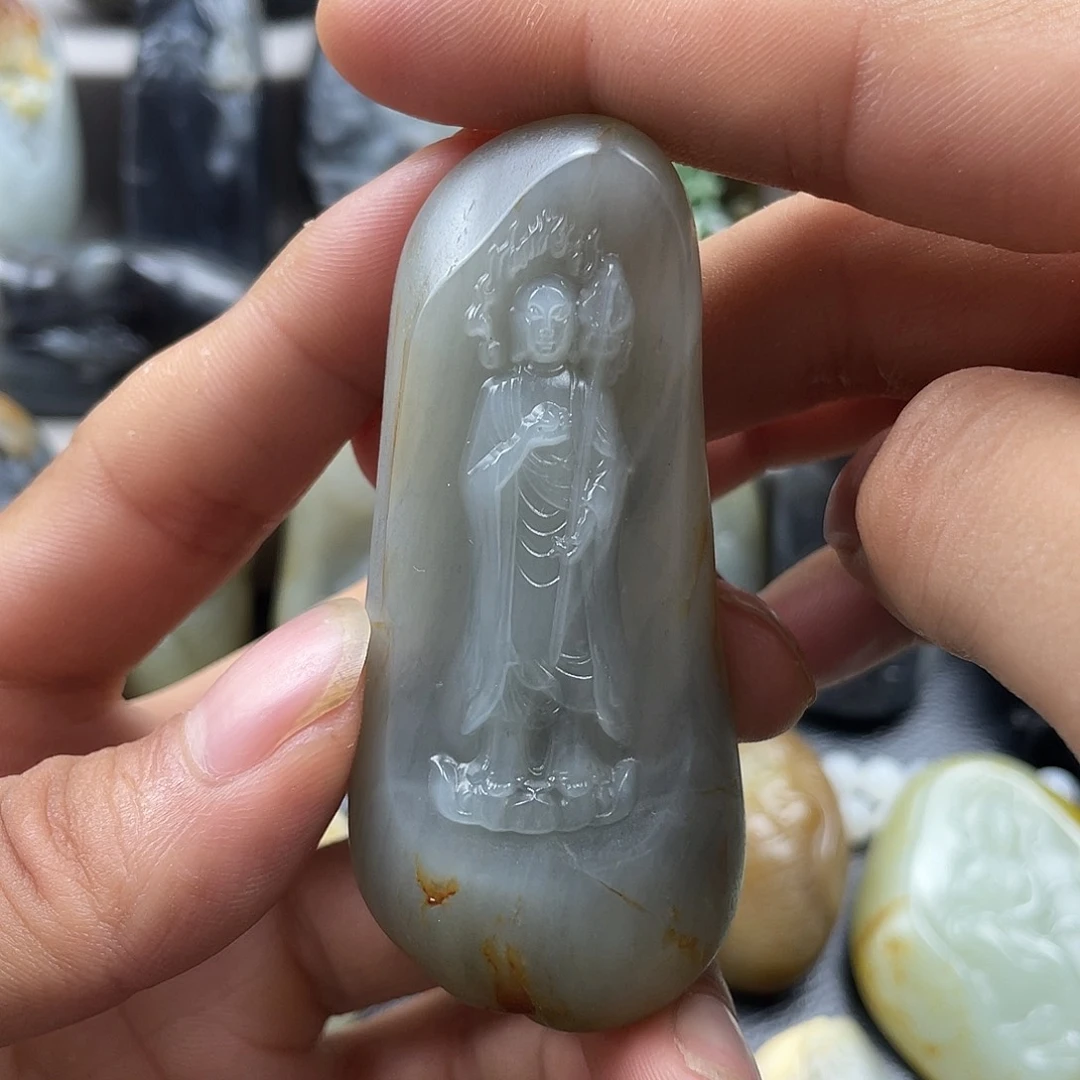 和田玉未镶嵌颈饰大****1