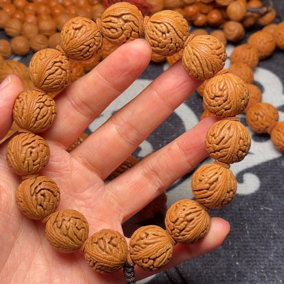 桃核手串龙纹桃核