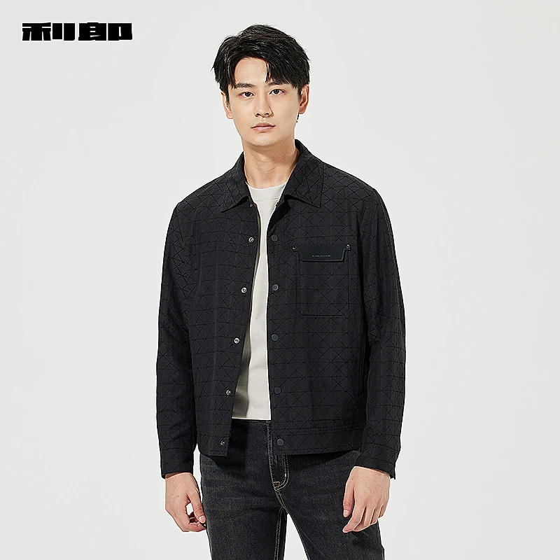 【商场同款】利郎官方夹克男翻领2025春季新款外套25CJK3041Y