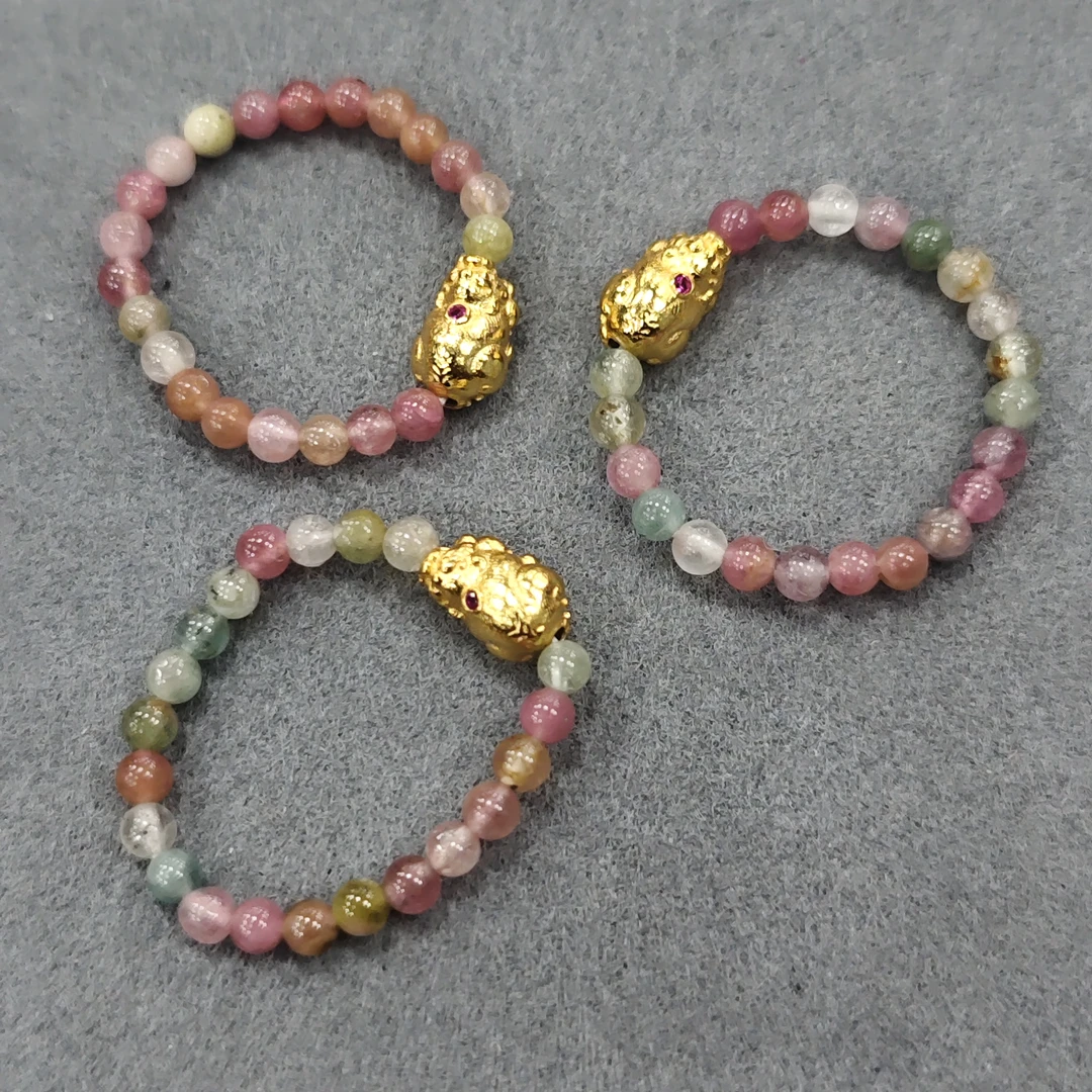 【书记甄选】天然原创碧玺戒圈 多样性发一件 CT3726