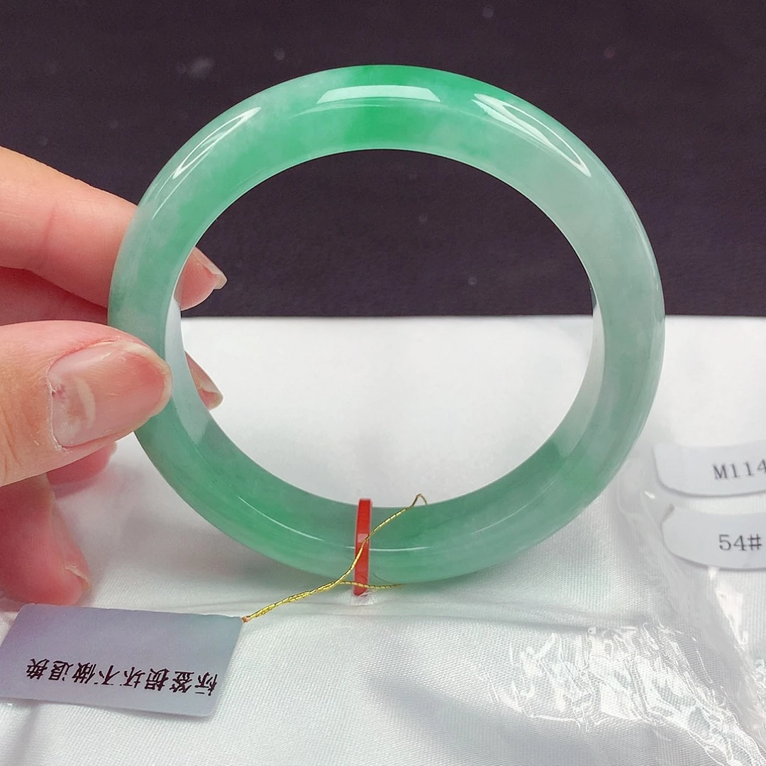 翡翠未镶嵌手镯54圈910