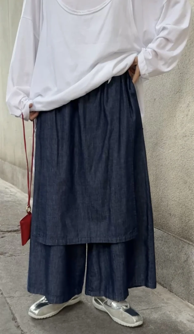 裙裤宽松牛仔百搭日系