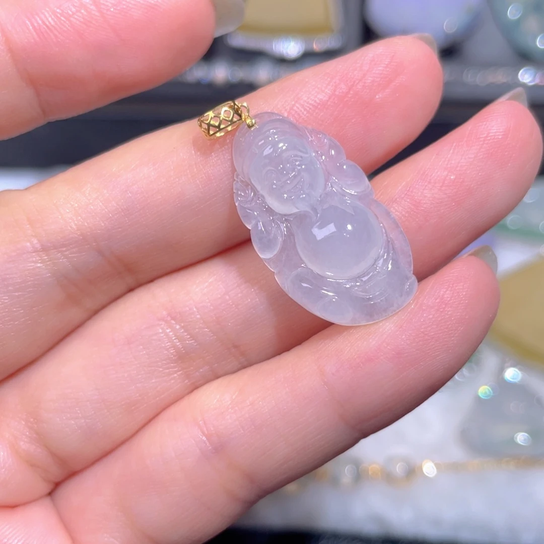 翡翠18K金镶嵌颈饰翡翠