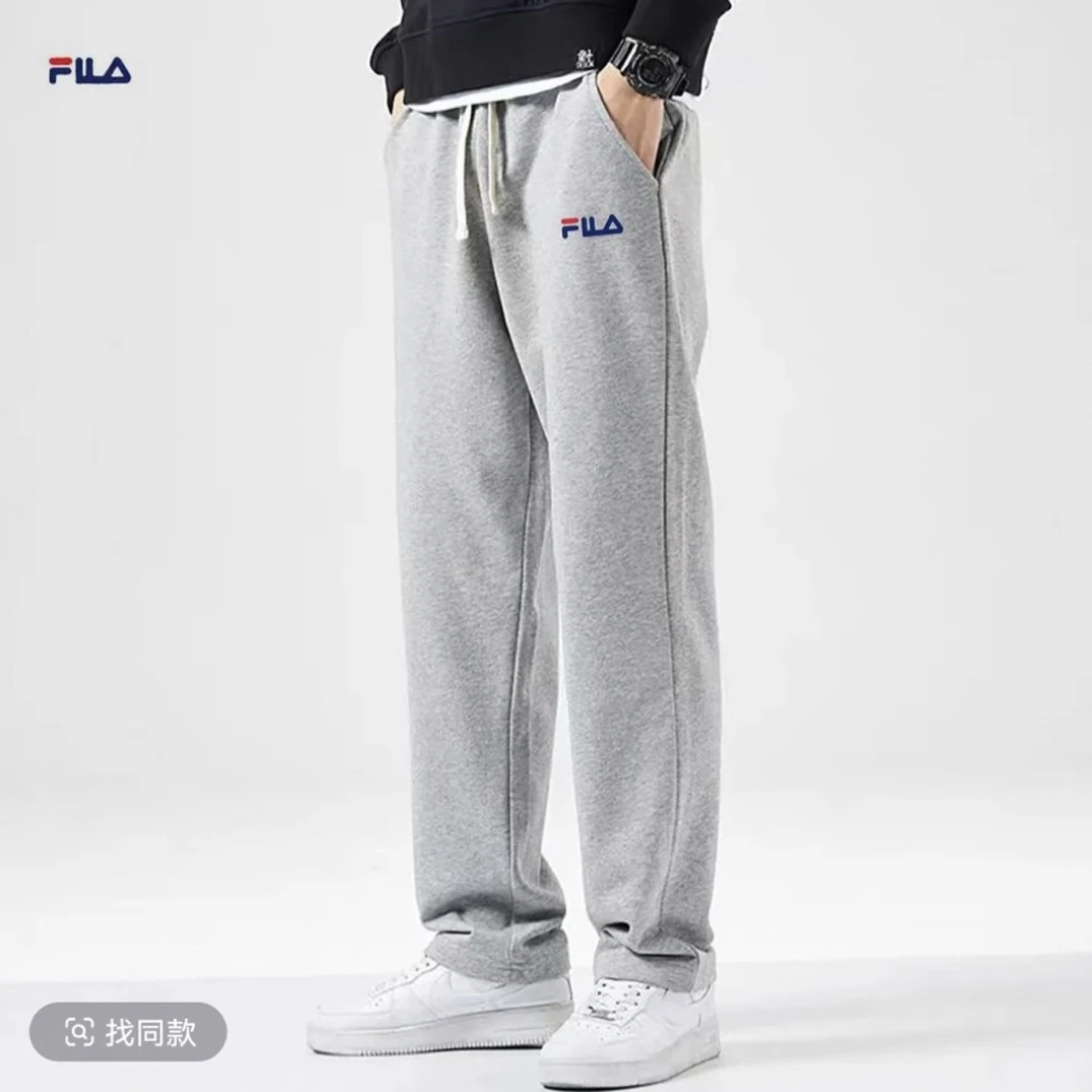 【 刺绣款 】菲Le 发原标 男女同款运动纯棉休闲直筒裤
