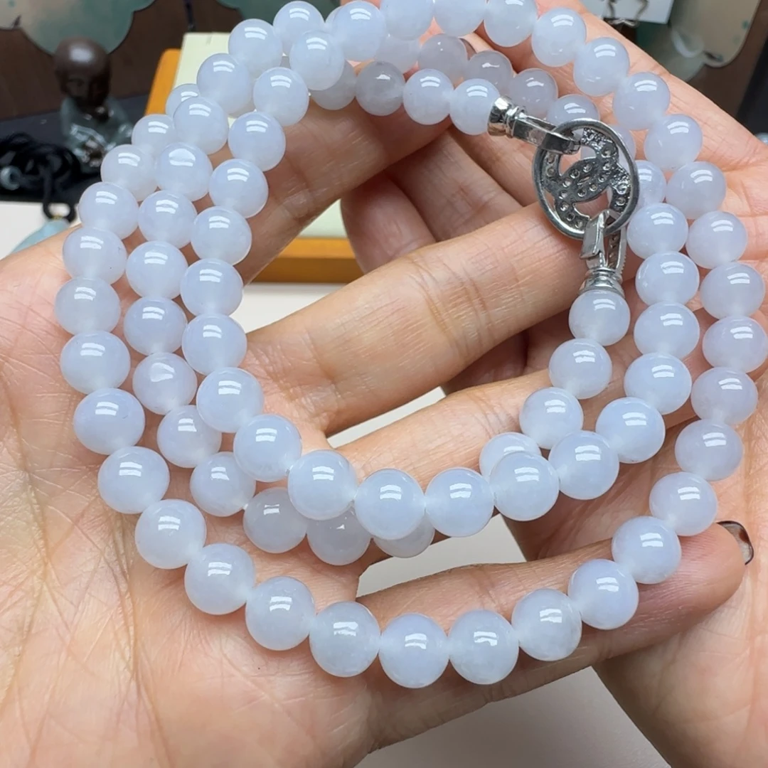 翡翠未镶嵌颈饰珠链 卡7