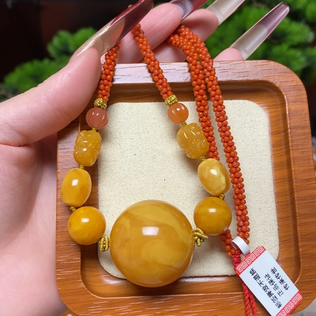 【闪购商品】蜜蜡颈饰未镶嵌项链