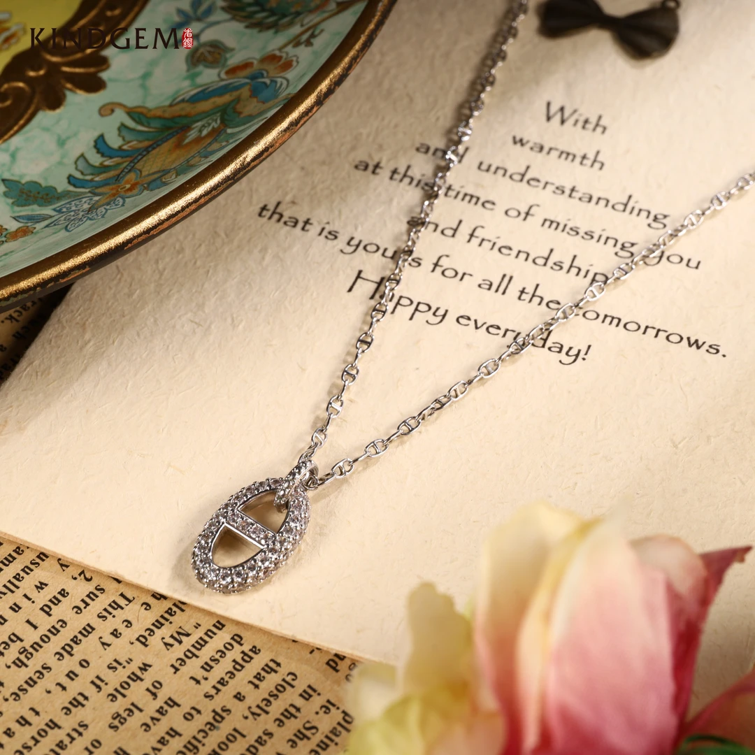 铜合金项链 C-28856轻奢气质高级感镶嵌精致项链