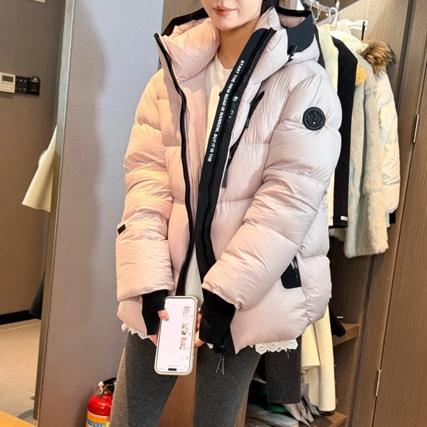 二美广州《立领戴帽防风羽绒服L6692》