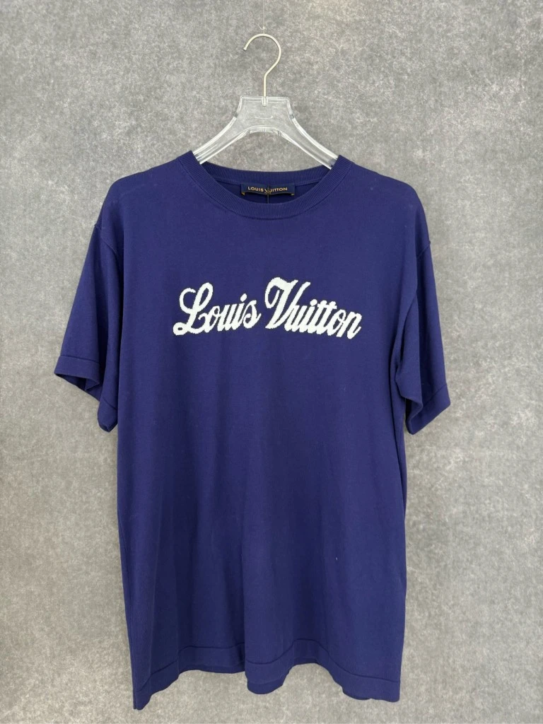99新 LouisVuitton/路易威登 蓝色可乐针织短袖 S码 /1229