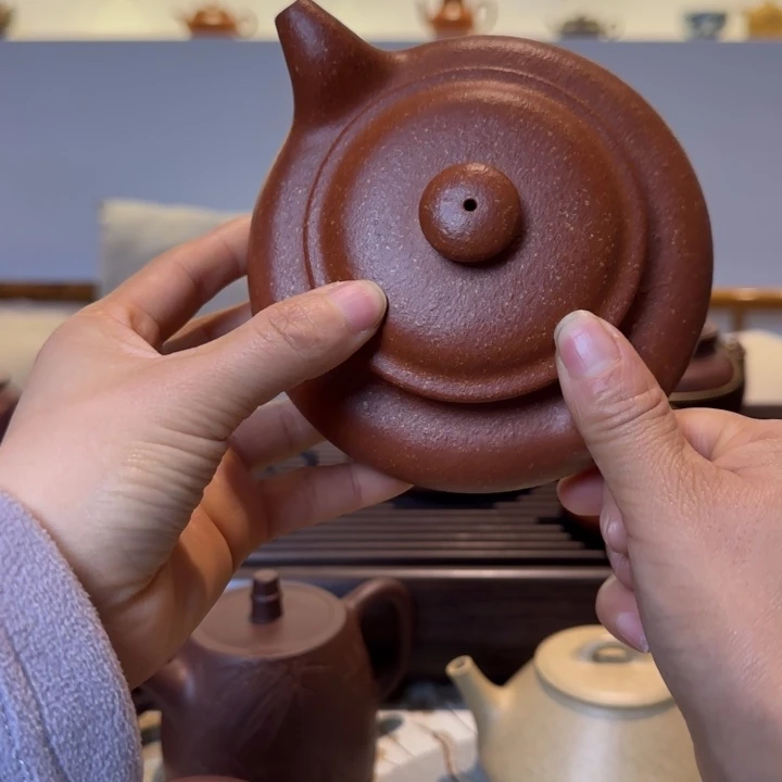 笨***熊紫砂茶壶仿古降坡泥370ml