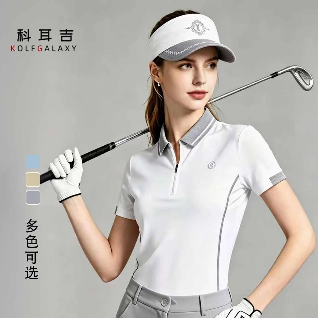 高尔夫服装薄款T恤夏季新款女士运动上衣[风影]修身显瘦短袖上衣