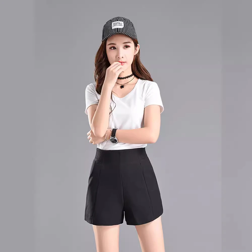 新款西装短裤夏季阔腿裤黑色休闲女2024外穿高腰显瘦a字裤小个子