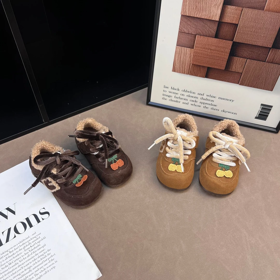 儿童棉鞋2025冬季新款女童二棉加绒加厚宝宝鞋韩公主