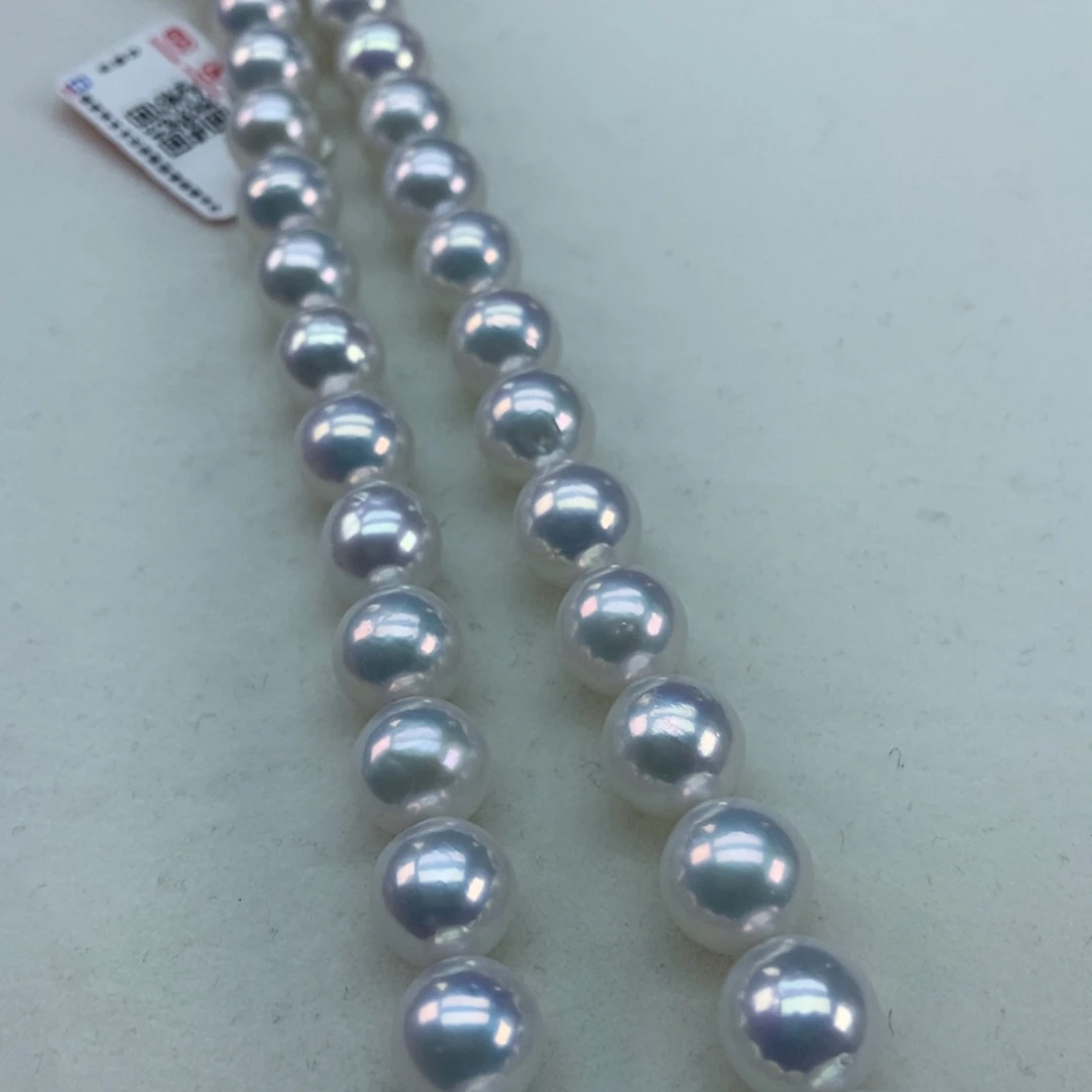银S925镶嵌8.5/10银蓝炫彩媲美海水淡水珍珠