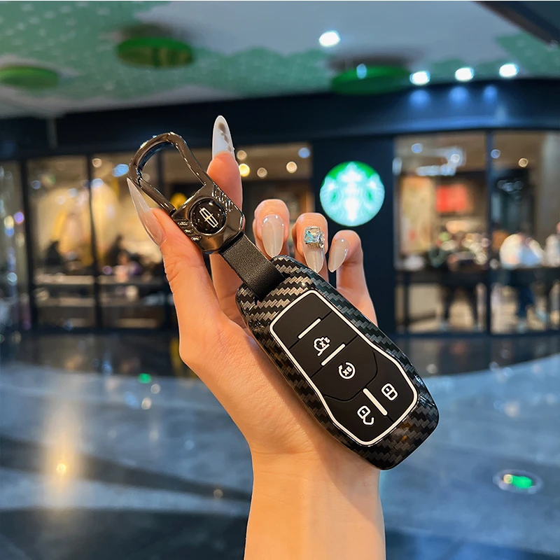 林肯钥匙套老款mkz/mkc/mkx专用遥控全包汽车保护包壳扣碳纤维