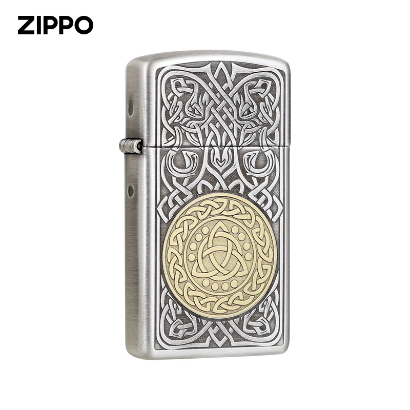 ZIPPO打火机【永恒结】纤巧迷你雕刻经典防风送男士礼物复古DYJ1