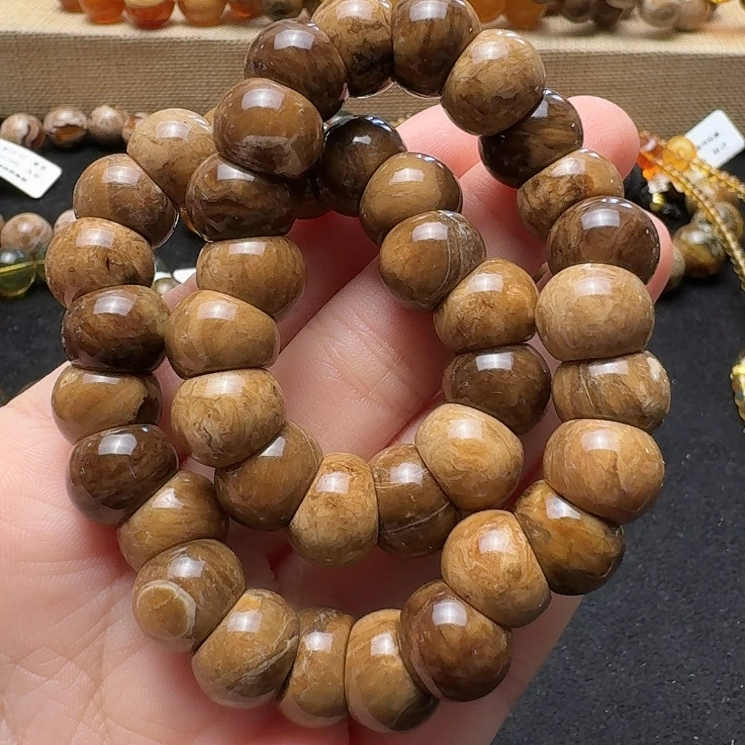 琥珀未镶嵌珠宝奇石12mm油根蜡猪大肠
