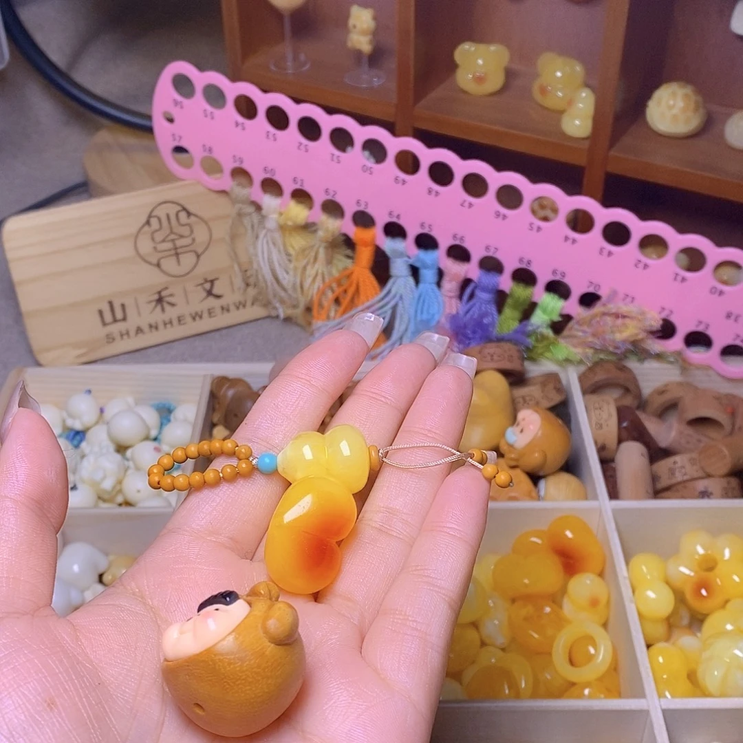 梦****猴头核桃吊坠爱心葫芦提溜多妹