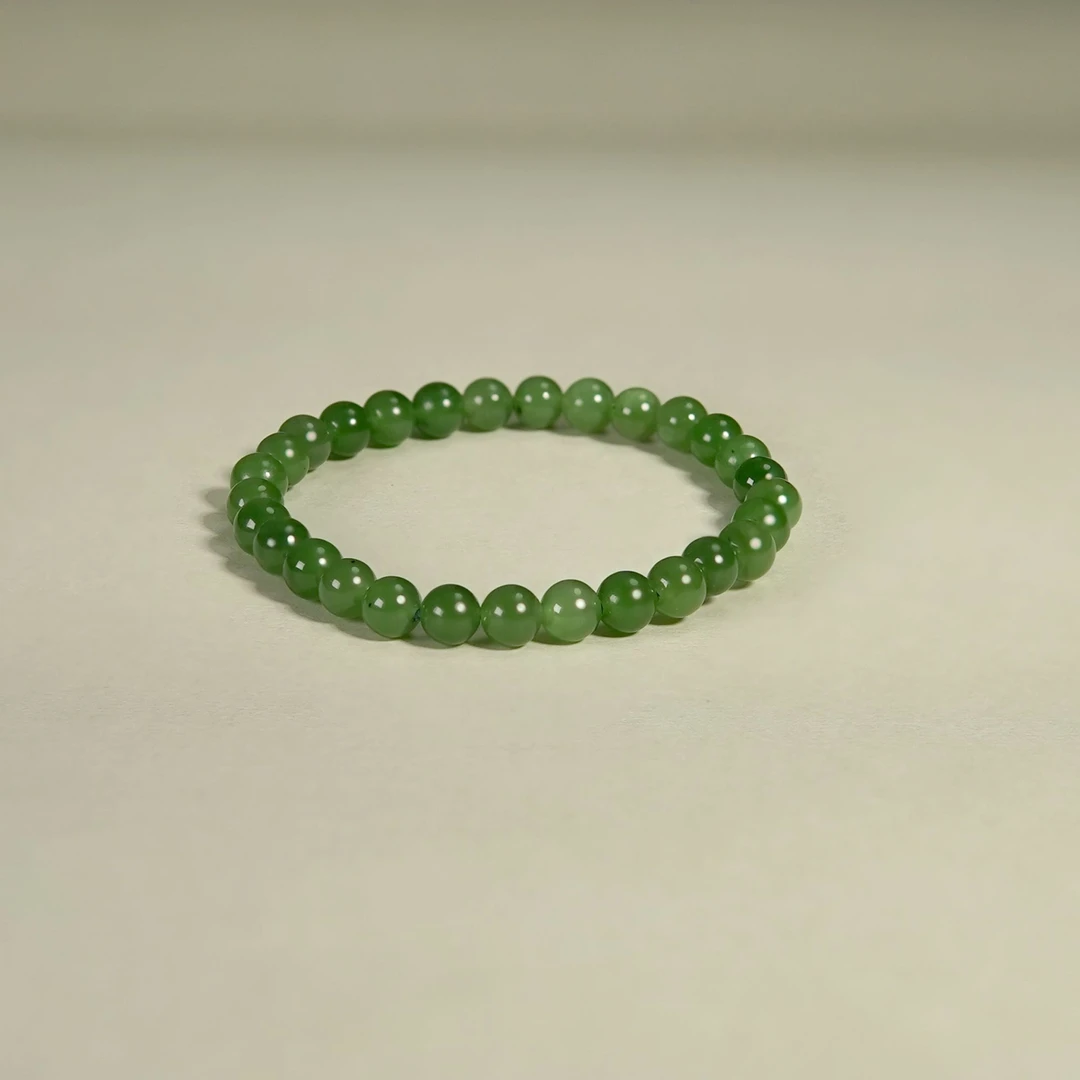 【苏禾一店】天然和田碧玉卡6手串 拍一发一多样性发货