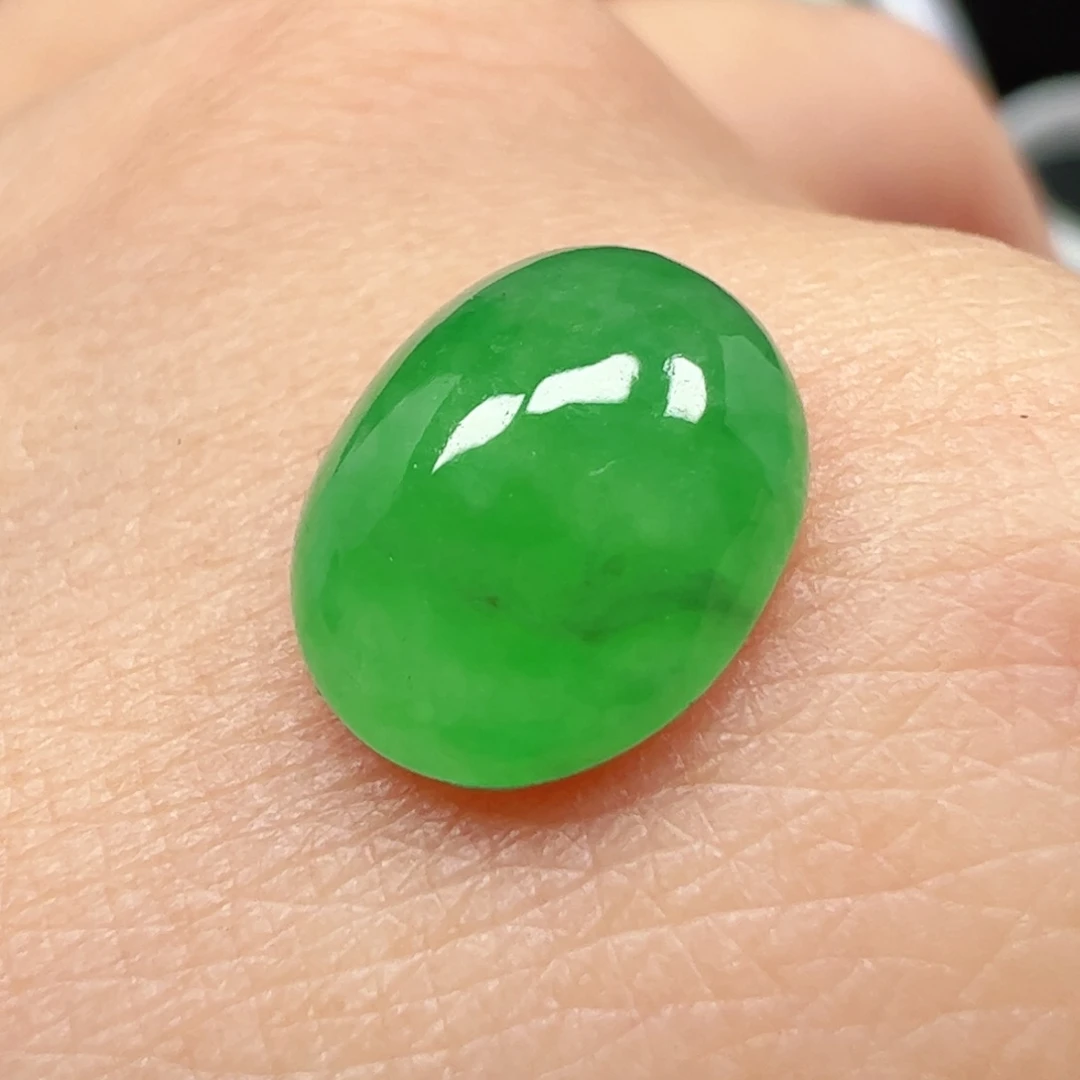 翡翠未镶嵌耳饰蛋面