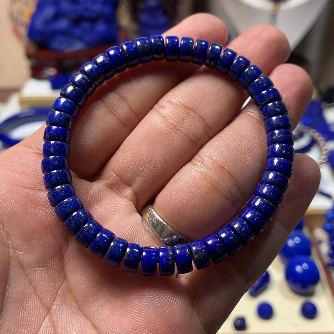 青金石未镶嵌福利精工药片7mm手串