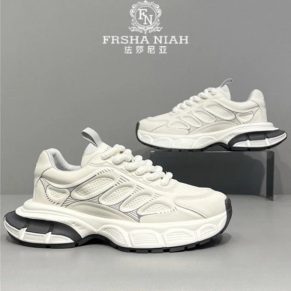 法莎尼亚简约增高老爹鞋时尚潮流轻便百搭男鞋新款厚底痞帅休闲鞋