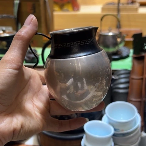 蜜安罐瓷香炉锡茶则