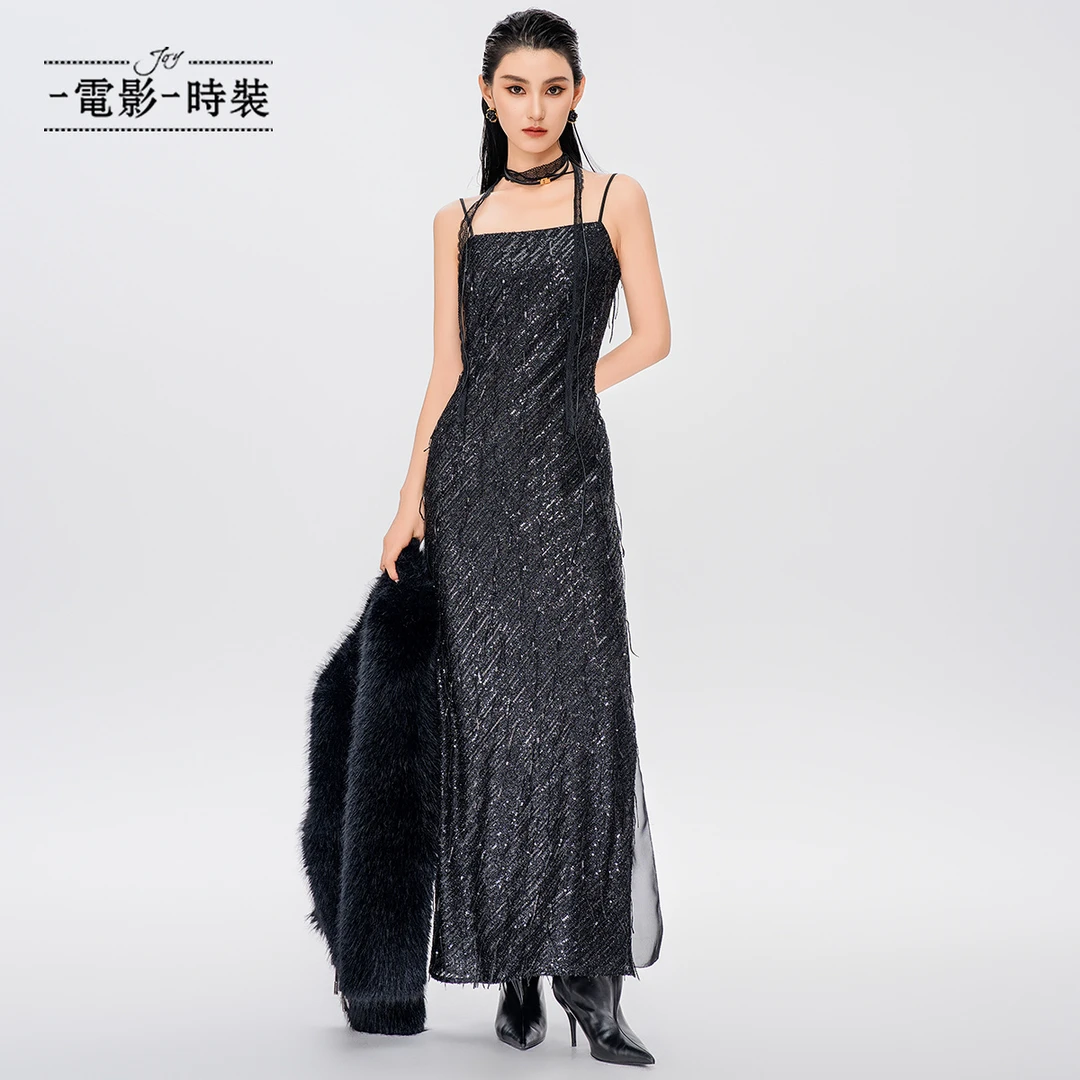 一电影一时装吊带连衣裙显瘦裙子气质时尚显瘦休闲女  FGQZ111318